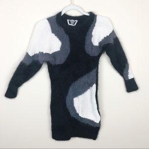 Roberto Fabris Paris Soft Furry And Knit Dress